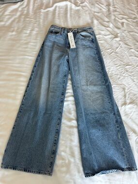 Nelle Atelier the Laura Wide Leg Light Blue Denim Jeans